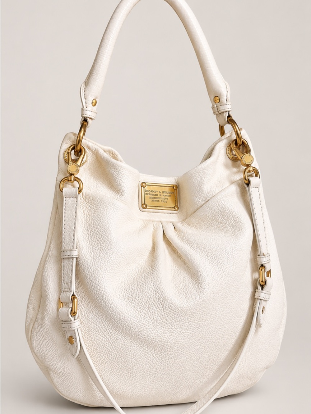 Marc by Marc Jacobs Standard Supply Workwear Hobo White Pebbled Leather Bag - Picture 14 of 16